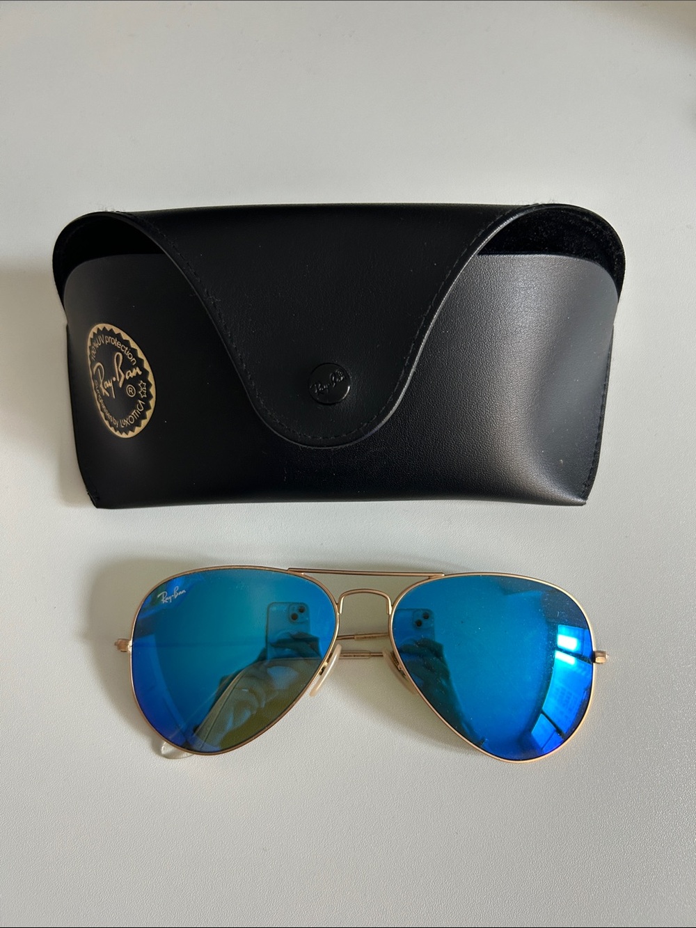Ray-Ban Blue Flash Lens Aviator Sunglasses 58mm
